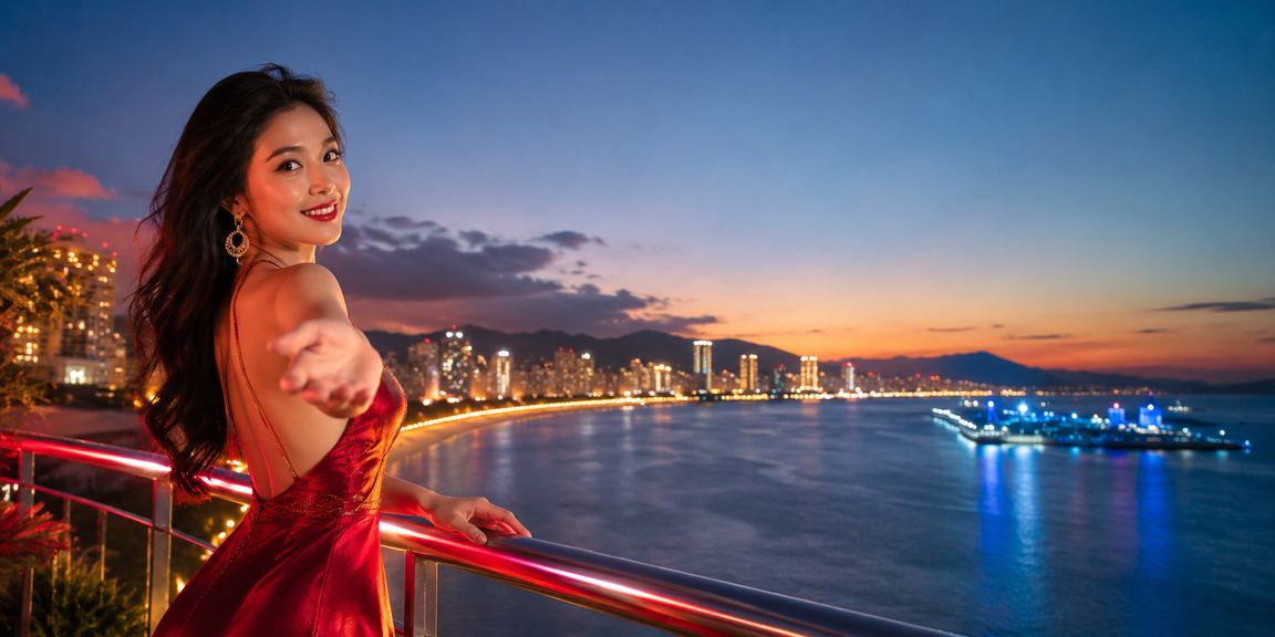 Cá cược thể thao ngoài biển Đà Nẵng khung cảnh áo dài truyền thống